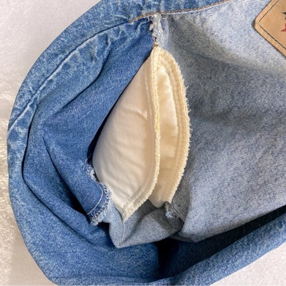 Vintage Silver Style Light Med Wash Oversized Denim Blazer Jean Jacket L - Picture 6 of 14